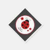 Ladybug Polka Dot Baby shower Servet (Hoek)