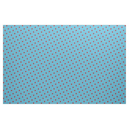 Ladybug Polka Dot Pattern op Blue Stof (Yard (91,4 cm))