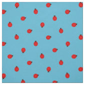 Ladybug Polka Dot Pattern op Blue Stof (Swatch)