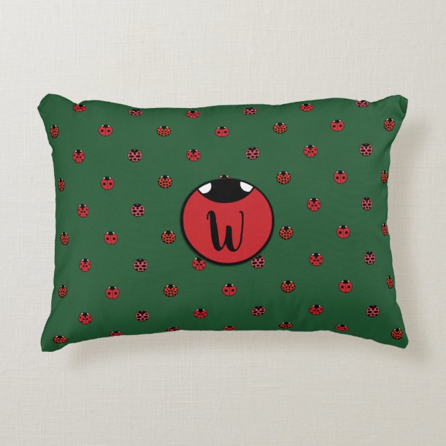 Ladybug Polka Dots Accentkussen Accent Kussen (Voorkant)