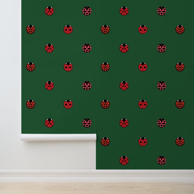 Ladybug Polka Dots Behang (Applicatie)
