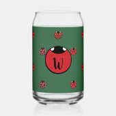 Ladybug Polka Dots Blikvorm Glas (Achterkant)