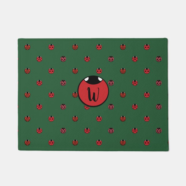 Ladybug Polka Dots Doormat Deurmat (Voorkant)