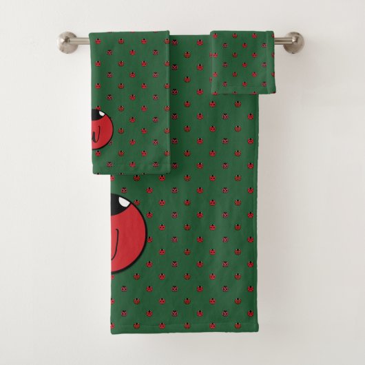 Ladybug Polka Dots Handdoek Set (Insitu)