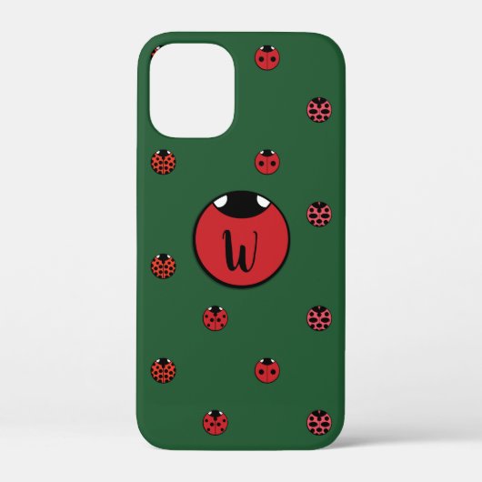 Ladybug Polka Dots Hoesje-Mate Telefoon Case (Achterkant)