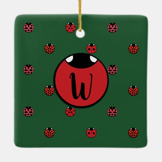 Ladybug Polka Dots Ornament (Achterkant)