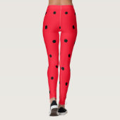 Ladybug Polka Dots Pattern Cute Leggings (Achterkant)