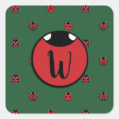 Ladybug Polka Dots Sticker (Voorkant)
