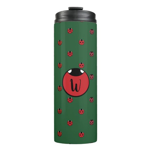 Ladybug Polka Dots Thermische Tumbler Thermosbeker (Voorkant)