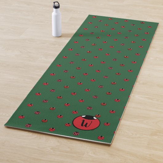 Ladybug Polka Dots Yoga Mat (In situ)