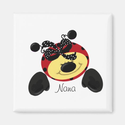 Ladybug Polka Nana Magneet (Voorkant)