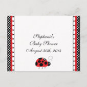 Ladybug Polkadots Baby shower Bingo Kaart 1 (Achterkant)
