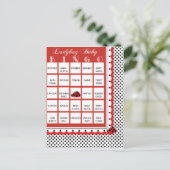 Ladybug Polkadots Baby shower Bingo Kaart 1 (Staand voorkant)