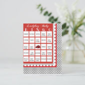 Ladybug Polkadots Baby shower Bingo Kaart 10 (Staand voorkant)