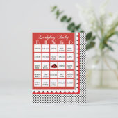 Ladybug Polkadots Baby shower Bingo Kaart 11 (Staand voorkant)