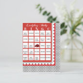 Ladybug Polkadots Baby shower Bingo Kaart 12 (Staand voorkant)