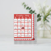 Ladybug Polkadots Baby shower Bingo Kaart 2 (Staand voorkant)