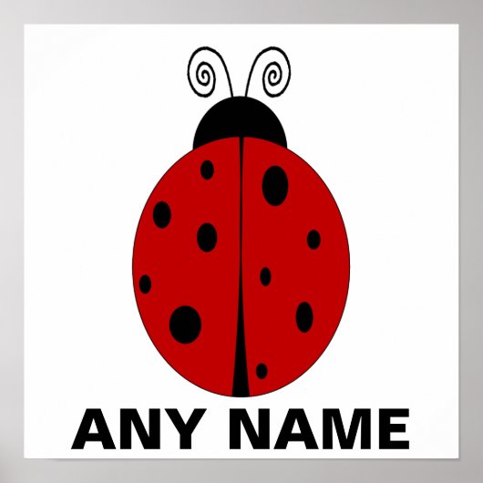 LADYBUG-Poster op maat van elke NAAM Poster (Voorkant)