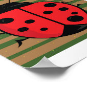 Ladybug Poster Print voor Kids Room (Hoek)