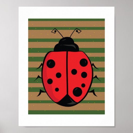 Ladybug Poster Print voor Kids Room (Voorkant)