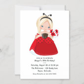 Ladybug Princess Fairy Tale Birthday Party Magnetische Uitnodiging (Voorkant)