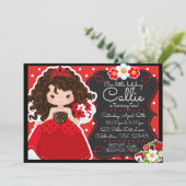 Ladybug Princess Girls Birthday Kaart (Staand voorkant)