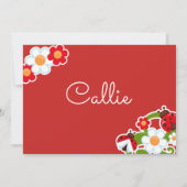 Ladybug Princess Girls Birthday Kaart (Achterkant)