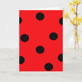 Ladybug Print Kaart (Gele Bloem)