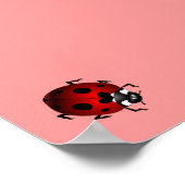 Ladybug Print Ladybird Art Grote Kleine Poster (Hoek)