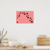 Ladybug Print Ladybird Art Grote Kleine Poster (Keuken)