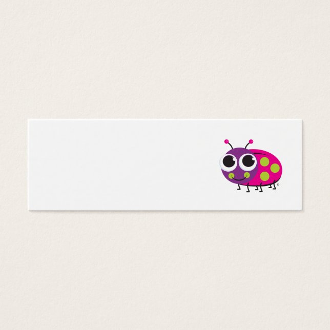Ladybug profielkaart mini visitekaartjes (Voorkant)