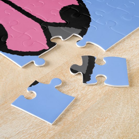 Ladybug Puzzle met aangepaste tekst Legpuzzel (Zijkant)