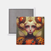 Ladybug Queen 2 Cute Fantasy Art Magneet (Voorkant / Achterkant)