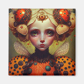 Ladybug Queen 2 Cute Fantasy Art Magneet (Voorkant)
