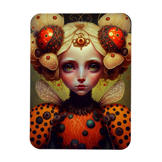 Ladybug Queen 2 Cute Fantasy Art Magneet (Verticaal)