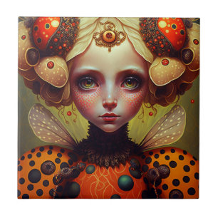 Ladybug Queen 2 Cute Fantasy Art Tegeltje