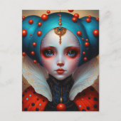 Ladybug Queen Cute Fantasy Art Briefkaart (Voorkant)