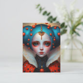 Ladybug Queen Cute Fantasy Art Briefkaart (Staand voorkant)