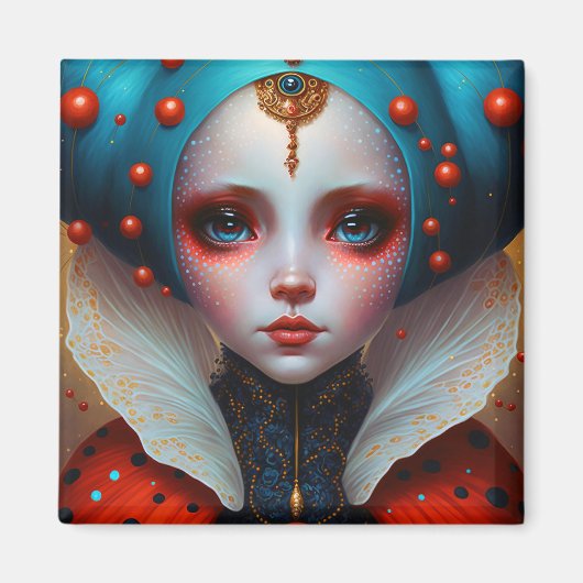 Ladybug Queen Cute Fantasy Art Magneet (Voorkant)