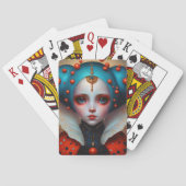 Ladybug Queen Cute Fantasy Art Pokerkaarten (Achterkant)