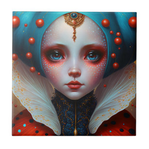 Ladybug Queen Cute Fantasy Art Tegeltje