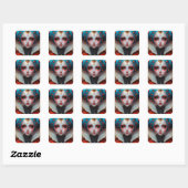 Ladybug Queen Cute Fantasy Art Vierkante Sticker (Vel)