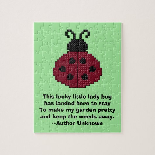 Ladybug Quote Puzzle Legpuzzel (Verticaal)