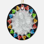 Ladybug-rand Keramisch Ornament (Links)