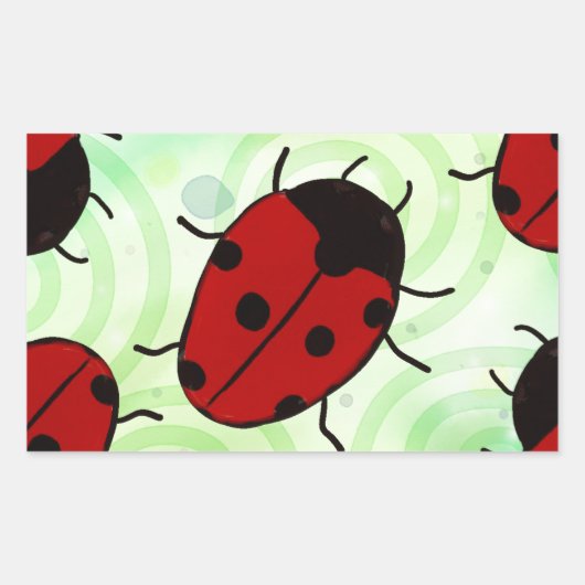 Ladybug Rechthoekige Sticker (Voorkant)