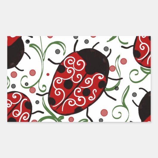 Ladybug Rechthoekige Sticker (Voorkant)