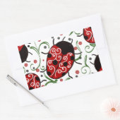 Ladybug Rechthoekige Sticker (Envelop)