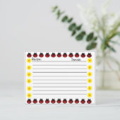 Ladybug Recipe Card Briefkaart (Staand voorkant)