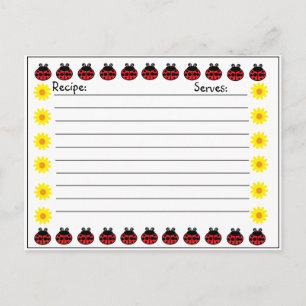 Ladybug Recipe Card Briefkaart