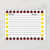 Ladybug Recipe Card Briefkaart (Voorkant)